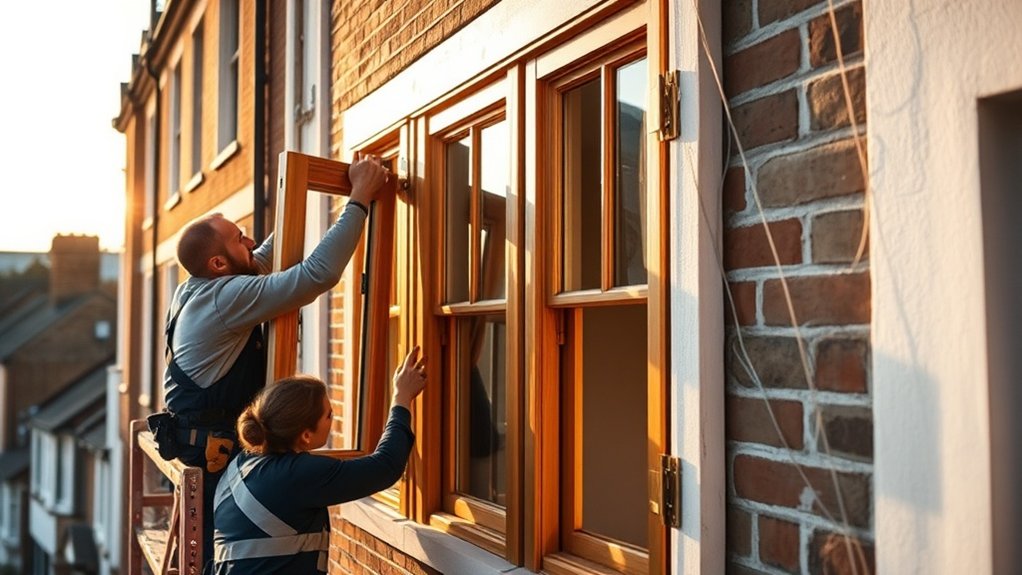 Wooden Window Installation Tring